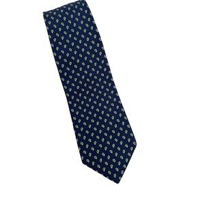 Brooks Brothers Mens Silk Tie Navy Blue Paisley Classic Business Formal